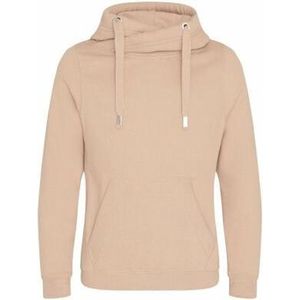 Cross Neck Hoodie  Unisex  Normal fit Nude maat S