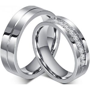 Jonline Prachtige Titanium Ringen voor hem en haar | Trouwringen | Damesring | Herenring|Vriendschap