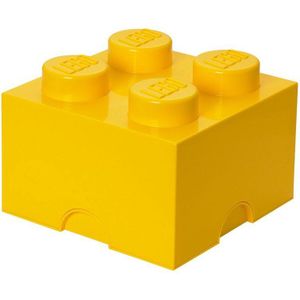 Lego - Opbergbox Brick 4 - Polypropyleen - Geel