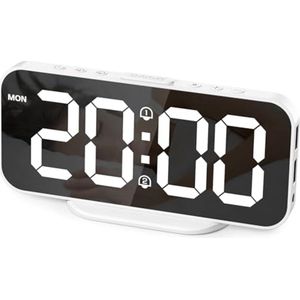 Digitale Wekker met Groot Spiegel Display en Snooze-functie - Ideaal voor Thuis