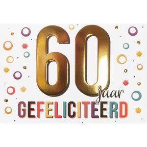 Kaart - Daisy - 60 jaar gefeliciteerd - DSY030