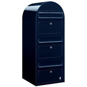 Brievenbus Bobi Trio Zwart Blauw