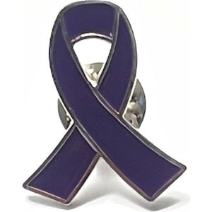 GoedeDoelen.Shop | Broche Purple Ribbon | Ribbon Broche | Cancer Awareness | Ribbon | Statement Broche | Ribbon Pin | Purple Ribbon