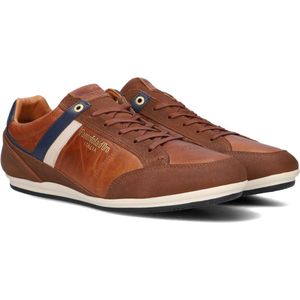 Pantofola D'oro Lucca Uomo Low Lage sneakers - Leren Sneaker - Heren - Cognac - Maat 41