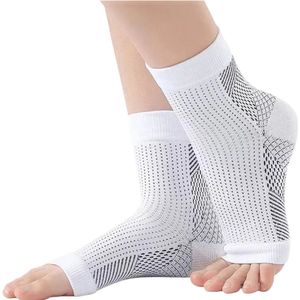 Compressiesokken Neuropathie L/XL – 1 Paar Steunsokken voor Pijnverlichting & Boogondersteuning – Lichtgewicht Ademend Nano Nylon Sokken voor Mannen en Vrouwen