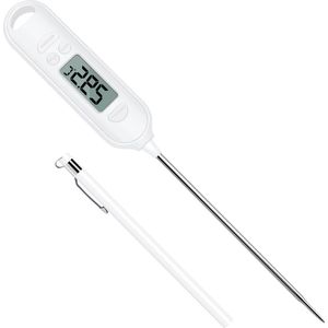 Vleesthermometer direct afspelen-lange sonde-lcd-display-keuken digitaal-vlees-olie-melk-wijn-BBQ-warm water