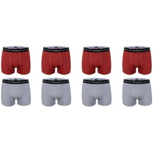 Kappa - Katoenen Boxershorts 8PACK - 4x Grijs & 4x Rood - M