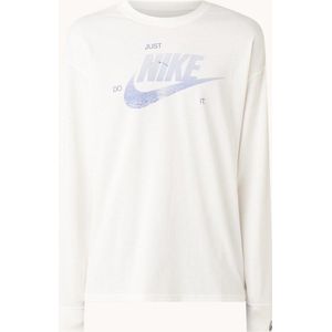 Nike Longsleeve met logo- en backprint - Wit - Maat XL