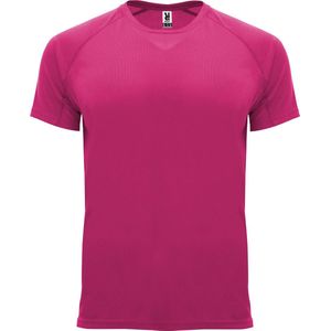 Fuchsia heren 5 pack sportshirt korte mouwen Bahrain merk Roly maat S