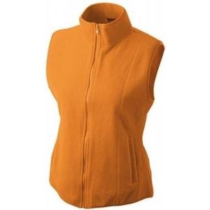 Fleece casual bodywarmer oranje voor dames - Holland feest/outdoor kleding - Supporters/fan artikelen L