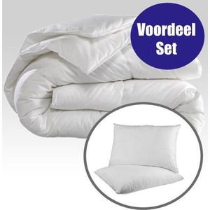 Voordeelset - 4 Seizoenen Silver Comfort Dekbed - Excelent Hoofdkussen - 60x70 cm
