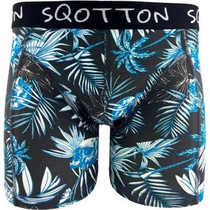 Boxershort - SQOTTON® - Jungle - Antraciet - Maat L