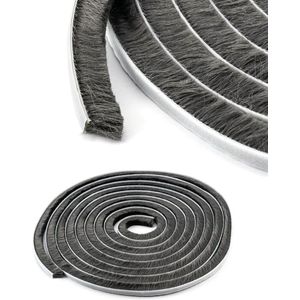 Borstelpakking Deurafdichting Zelfklevend Winddicht Stofdichte Borstelpakking Schuifdeur 9MM x 15MM x 5M Stofdichte Borstel Strip.