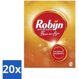 Robijn - Fleur & Fijn - Waspoeder - 10 Wasbeurten - 550 gr - Bulkverpakking - 20 stuks