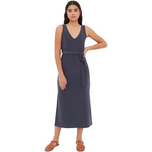 Trendyol - Gebreide Mini-jurk - Zwart - V-hals - A-lijn Design