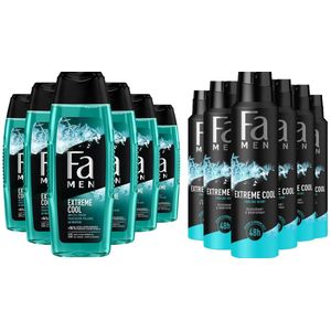 FA Extreme Cool - Pakket - Douchegel 6 x 250 ml & Deo Spray 6 x 150 ml