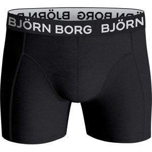 Björn Borg boxershorts Essential ( 5-pack) - Cotton Stretch boxers normale lengte - zwart met groen en print - Maat: S