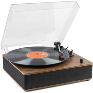 Platenspeler Bluetooth - CD Speler met Speakers - Vintage - Zwart Bruin