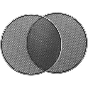 Nordivar - Set van 2 Audio Speaker Grill Cover Mesh in Zilveren Toon voor 6.5 Inch Woofer - Bescherming en Decoratie - Geluidssysteem Accessoires