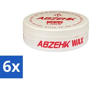 Abzehk - Hair Wax - Red Mega Look - Glanzende Styling & Krachtige Hold - 150ml - Voordeelverpakking - 6 stuks