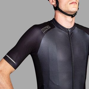 Bioracer Sprinter Coldblack - Fietsshirt Heren Korte Mouw - Extra UV-bescherming - Zwart - Maat S