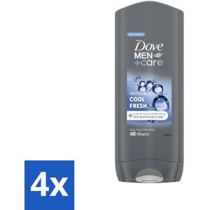 4 x Dove - Douchegel - Men+ Care Cool Fresh - Verfrissend en energiegevend - 400 ml - Douchegel - Dove - Men+Care - Cool Fresh - Verfrissend