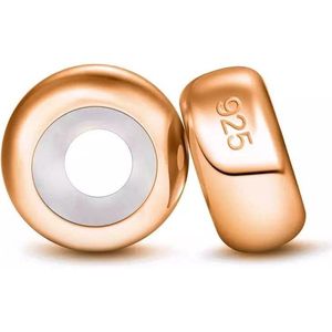 Bedel stopper Rose Goud - 2 Stuks - Bedels voor armband - Bedels voor dames - Set bedeltjes voor armband