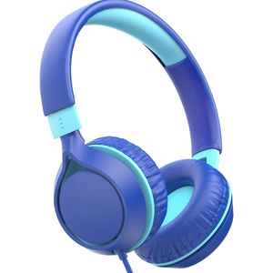 StayPowered Kinderkoptelefoon - Veilig en Comfortabel Luisteren - 85 dB Volume Begrenzer - HD Stereo Geluid - Lichtgewicht & Opvouwbaar - Verstelbare Hoofdband - Brede Compatibiliteit - Zacht & Duurzaam - Blauw - Levering Sneller dan Aangegeven!