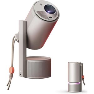 Draagbare Mini Projector met Google TV en Netflix – 1080P Beeldkwaliteit, Ingebouwde Standaard, 450 ISO Lumens