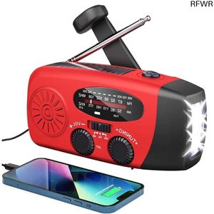 RFWR® Draagbare Noodradio met Zonne-energie, Powerbank en LED Zaklamp - Ideaal voor Camping en Overleving
