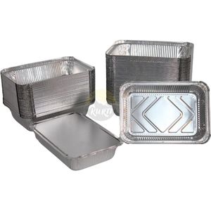 Aluminium Wegwerp Bakjes - Ideaal voor Maalt Prep en Bezorgdiensten - 100 stuks