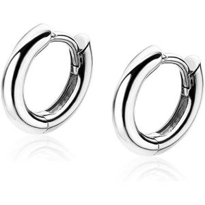 Zinzi zilveren oorringen 12 x 2mm glad met luxe klapsluiting ZIO194