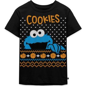 Sesamstraat Cookie Monster Ugly Xmas Premium T Shirt Kinderen