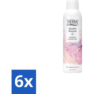 Therme - Shower Foaming Mindful Blossom - Product - Verzorgend - Verfrissend - 200ml - Voordeelverpakking - 6 stuks