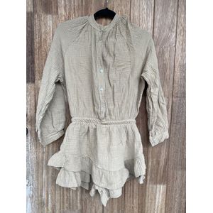 Playsuit Katoen - Khaki/Camel - One Size (XS/S)