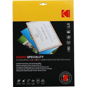 Kodak lamineerfolie - A4 - 3 kleuren - 150 micron - 12 stuks