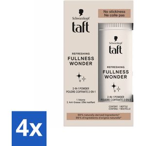Taft - Refreshing Fullness Wonder - Volumepoeder - Volume & Anti-Grease - 10 gr - Voordeelverpakking - 4 stuks