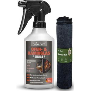 Effectieve Haardruitreiniger Gel voor Open Haard en Houtkachel - 500 ml Handspray met Microvezeldoek