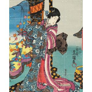 IXXI Fashionable brocade patterns of the Imperial palace, Utagawa Kuniyoshi & Victoria and Albert Museum - 80 x 100 cm - Gratis ophangtool - Grote