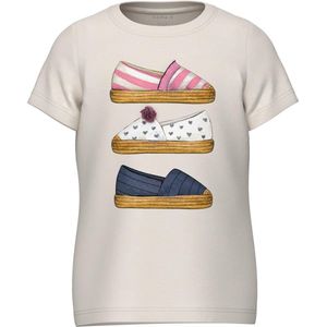 Name it t-shirt meisjes - ecru - NMFfang - maat 80