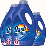 Dash - Vloeibaar Wasmiddel - Witter dan Wit - Voordeelverpakking - 4 x 51 Wasbeurten