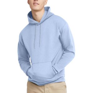 Heren EcoSmart Hoodie Lichtblauw - Comfortabele Pullover Sweatshirt