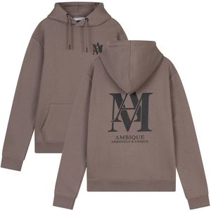 AMBIQUE winter hoodie jongens - Mike - taupe - maat 164
