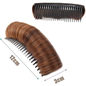 Pruiken, gewatteerde wortel kammen model, gewatteerde hoog volume volume pluis gewatteerde haar applicator, gewatteerde hoofd hoofd gewatteerde wortels, pruik stuk voor het voorhoofd uitgebreid, stijl 2