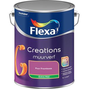 Flexa - Creations Muurverf Extra Mat - Puur Framboos - Mengverf - 5 Liter