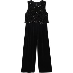 Vertbaudet - Fluwelen Jumpsuit - Meisjes - Met Pailletten