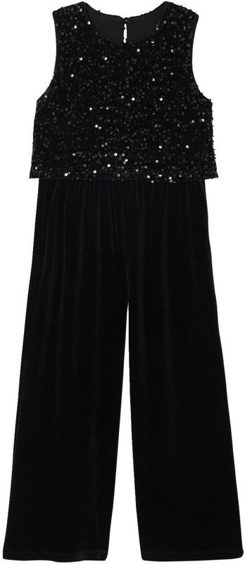 Vertbaudet - Fluwelen Jumpsuit - Meisjes - Met Pailletten