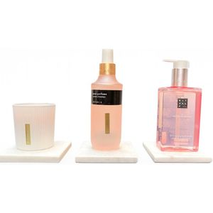 Rituals - Sakura - Bath Set - Huisparfum 200 ml + Handzeep 300 ml + Candle 140 gram + 3X Hoogwaardig Vierkant Marmeren Plankje - Home Perfume Spray 200 ml - Hand Wash 300 ml - Kaars 140 gram