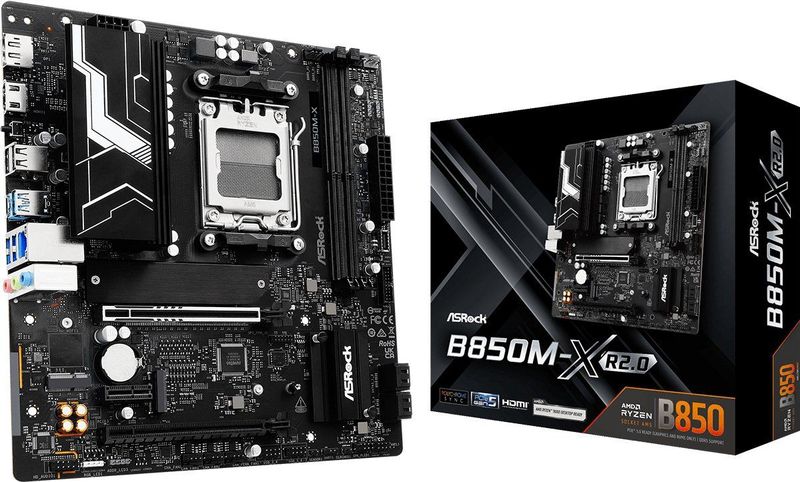 ASRock - B850M-X R2.0 - Moederbord - Micro ATX - Socket AM5 - AMD B850