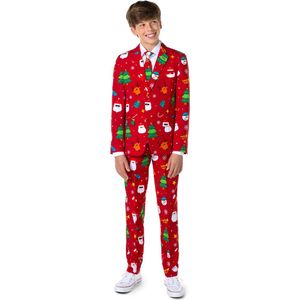 OppoSuits Festivity Red - Tiener Pak - Kerst Outfit - Rood - Maat 16 Jaar